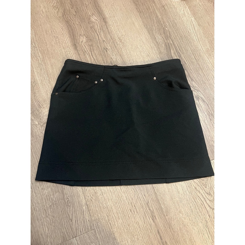 Urban Outfitters Black Ribbed Textured Mini Skirt with Back Zipper Small